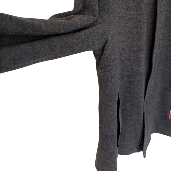 Icebreaker 380 Pure Plus Jacket Men's size Large Merino Lined Winter Coat Grey - Picture 8 of 16